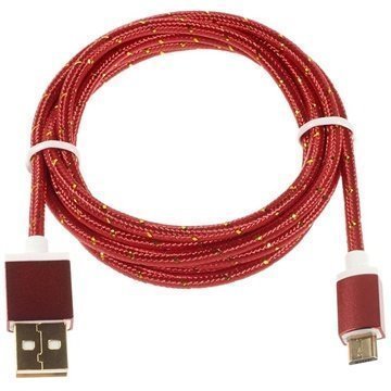 Ensiluokkainen USB 2.0 / MicroUSB Kaapeli Punainen