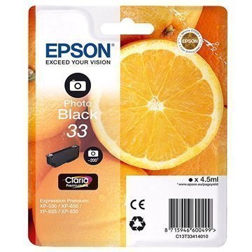 Epson 33 Mustepatruuna C13T33414010 Valokuva Musta