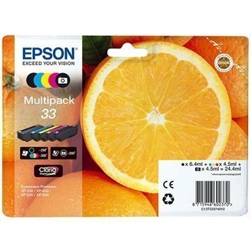 Epson 33 Mustepatruunapaketti C13T33374010 5 Väriä