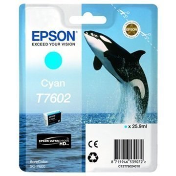 Epson T7602 Mustepatruuna C13T76024010 Syaani