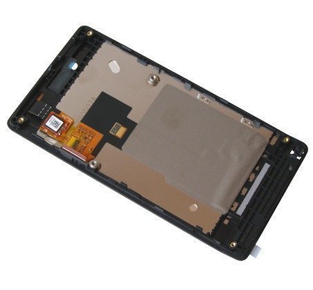 Etupaneeli + digitizer ja LCD Sony ST23i Xperia Miro musta