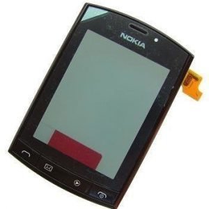 Etupaneeli kosketuspaneelilla Nokia 303 Asha musta Alkuperäinen