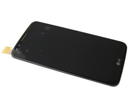 Etupaneeli kosketuspaneelilla and LCD Näyttö LG D802 Optimus G2 musta Alkuperäinen