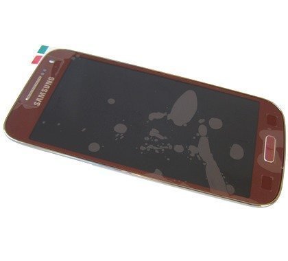 Etupaneeli kosketuspaneelilla and LCD Näyttö Samsung I9195 Galaxy S4 Mini red Alkuperäinen