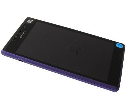 Etupaneeli kosketuspaneelilla and LCD Näyttö Sony D2302 Xperia M2 Dual purple Alkuperäinen