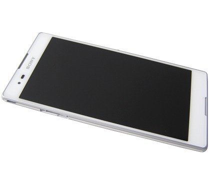 Etupaneeli kosketuspaneelilla and LCD Näyttö Sony D5303/ D5306 Xperia T2 Ultra valkoinen Alkuperäinen