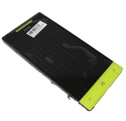 Etupaneeli kosketuspaneelilla and lcd Näyttö HTC Windows Phone 8S Domino A620e yellow Alkuperäinen