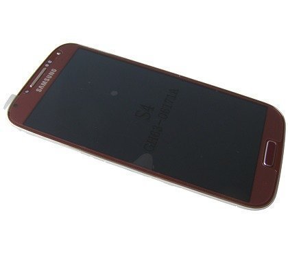 Etupaneeli kosketuspaneelilla and lcd Näyttö Samsung I9505 Galaxy S4 LTE red Alkuperäinen