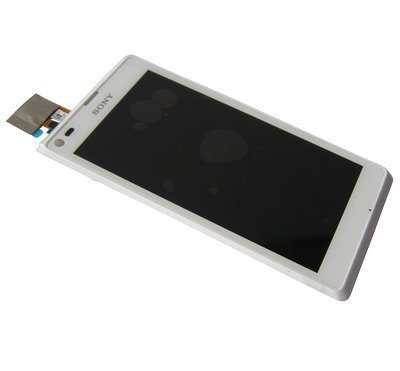Etupaneeli kosketuspaneelilla and lcd Näyttö Sony C2104/ C2105 Xperia L valkoinen Alkuperäinen
