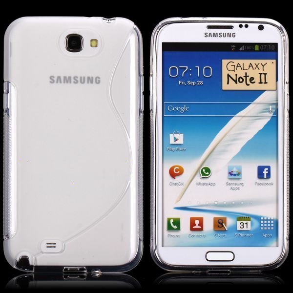 Explorer Läpikuultava Harmaa Samsung Galaxy Note 2 Silikonikuori