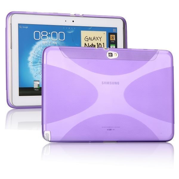 Explorer Läpikuultava Violetti Samsung Galaxy Note 10.1 Silikonikuori