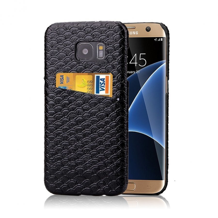 Falch Samsung Galaxy S7 Edge Paletti Pintainen Kuori Musta