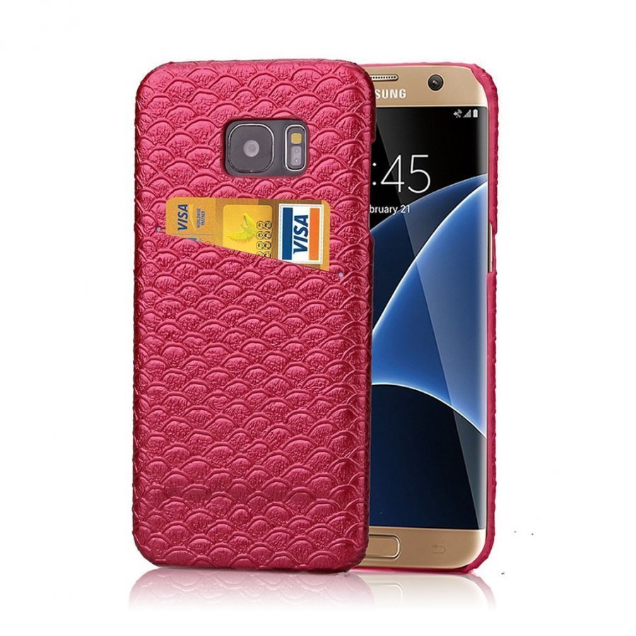 Falch Samsung Galaxy S7 Edge Paletti Pintainen Kuori Punainen