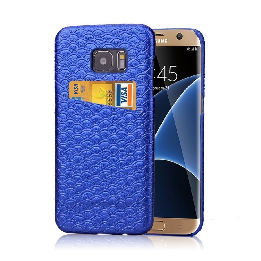 Falch Samsung Galaxy S7 Edge Paletti Pintainen Kuori Sininen