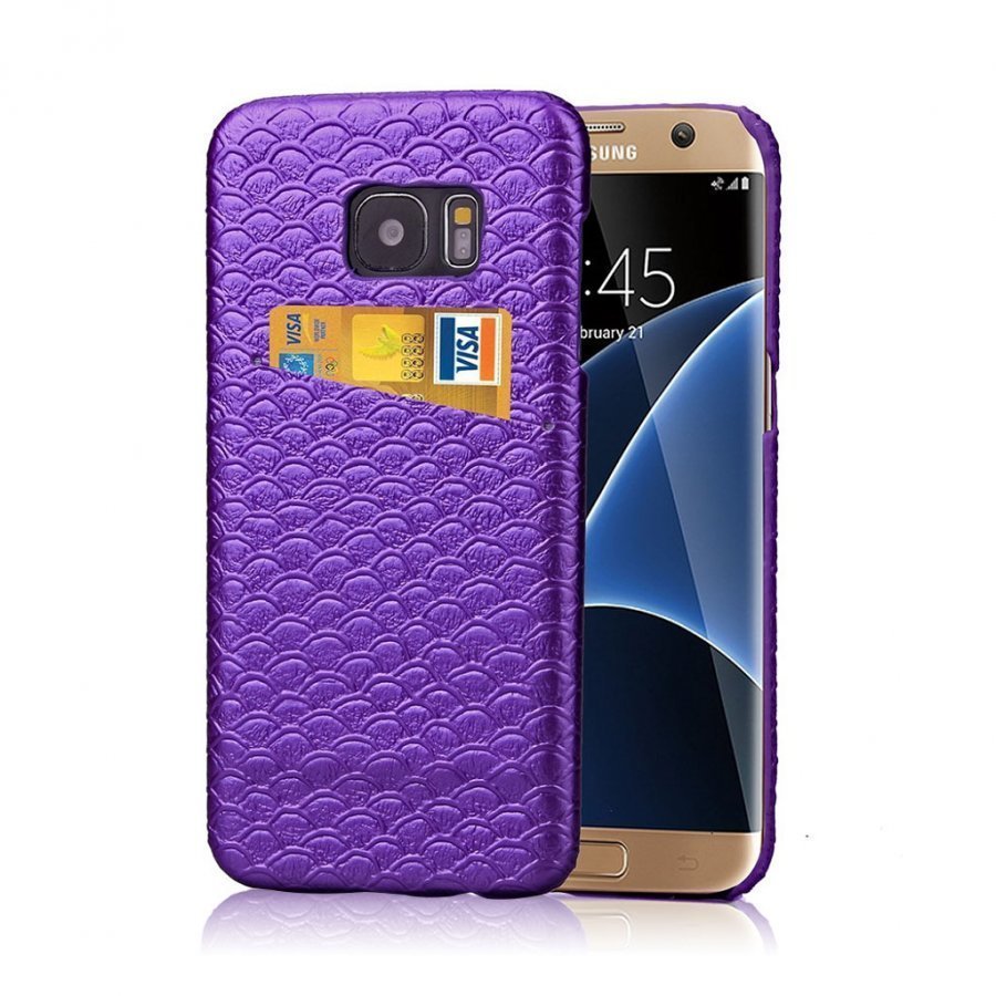 Falch Samsung Galaxy S7 Edge Paletti Pintainen Kuori Violetti