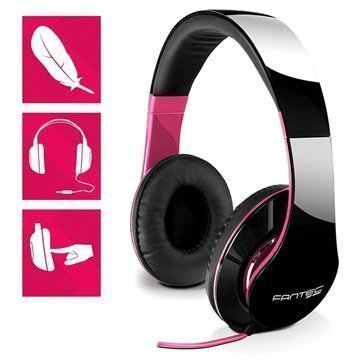 Fantec SHP-250AJ-PK Stereokuulokkeet Musta / Pinkki