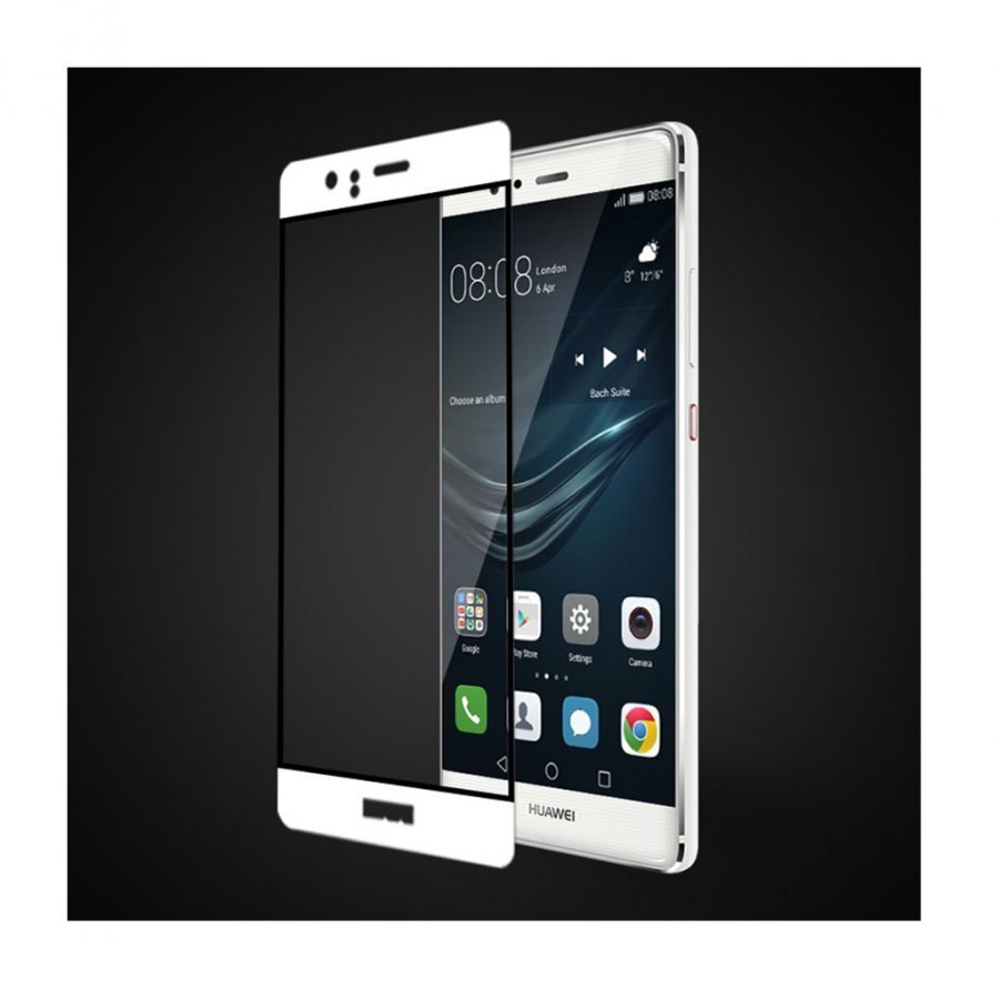 Fema 3d Karkaistu Lasi Näytönsuoja Huawei P9 Puhelimelle Valkoinen