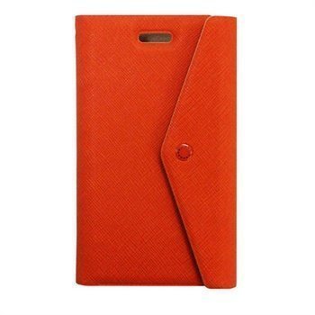 Fenice Clutch lompakkomallinen nahkakotelo iPhone 5 / 5S / SE ja iPhone 5S iPhone SE puhelimille Oranssi