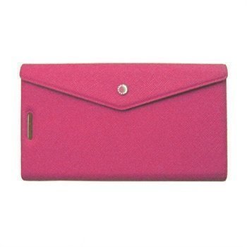 Fenice Clutch lompakkomallinen nahkakotelo iPhone 5 / 5S / SE ja iPhone 5S iPhone SE puhelimille Vaaleanpunainen