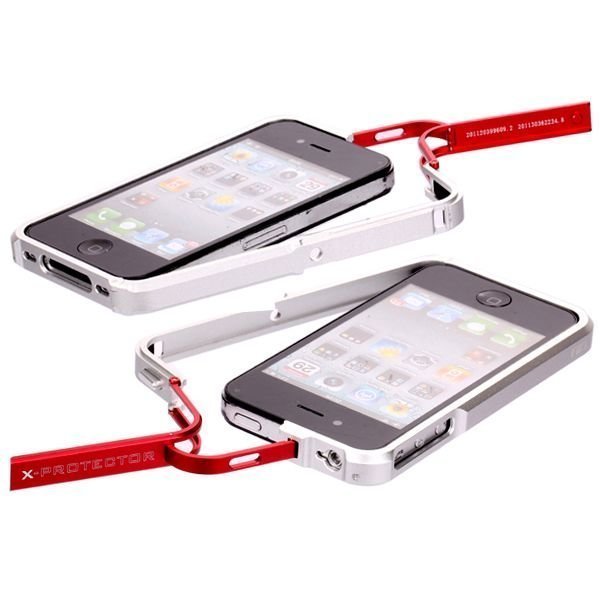 Fiio X-Fighter Hopea Punainen Alumiininen Bumper Iphone 4 / 4s