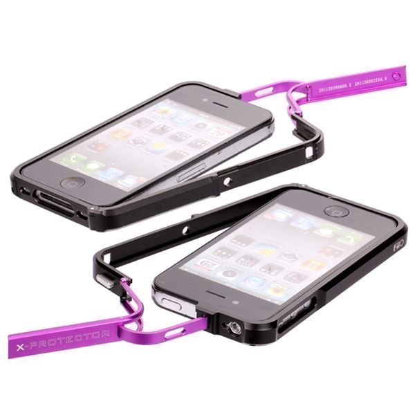 Fiio X-Fighter Musta Violetti Alumiininen Bumper Iphone 4 / 4s