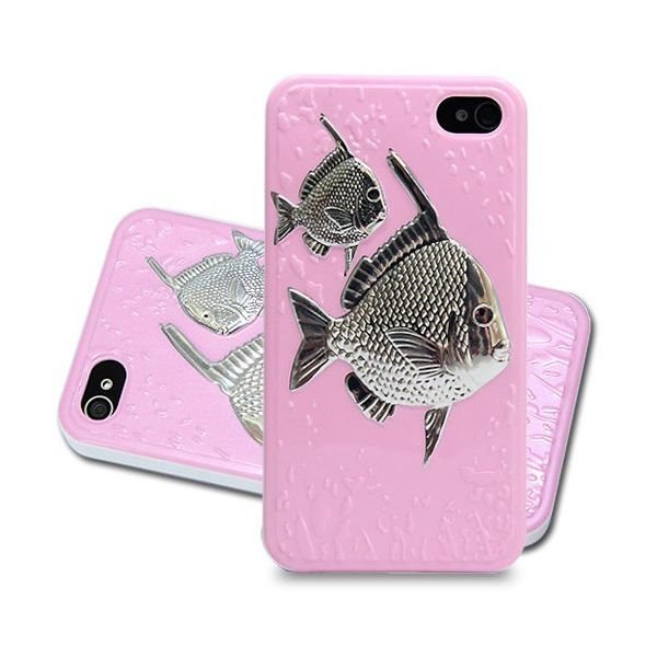 Fishcase Vaaleanpunainen Iphone 4 / Iphone 4s Suojakuori