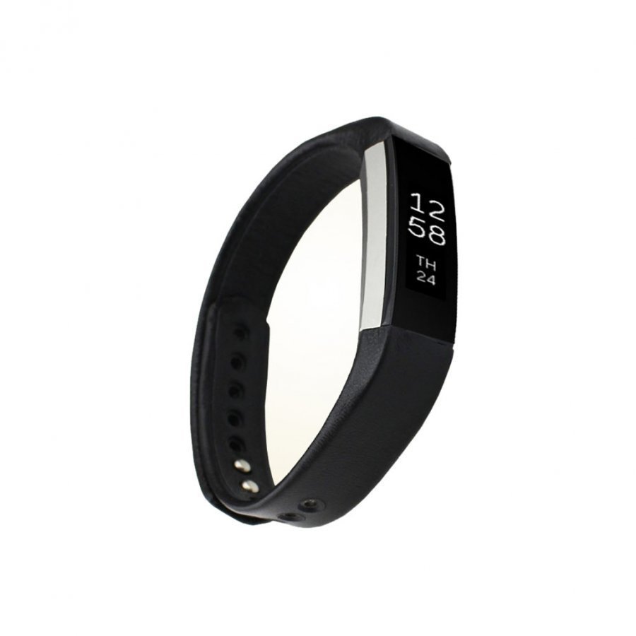 Fitbit Alta Vararanneke Aitoa Nahkaa Koko L Musta