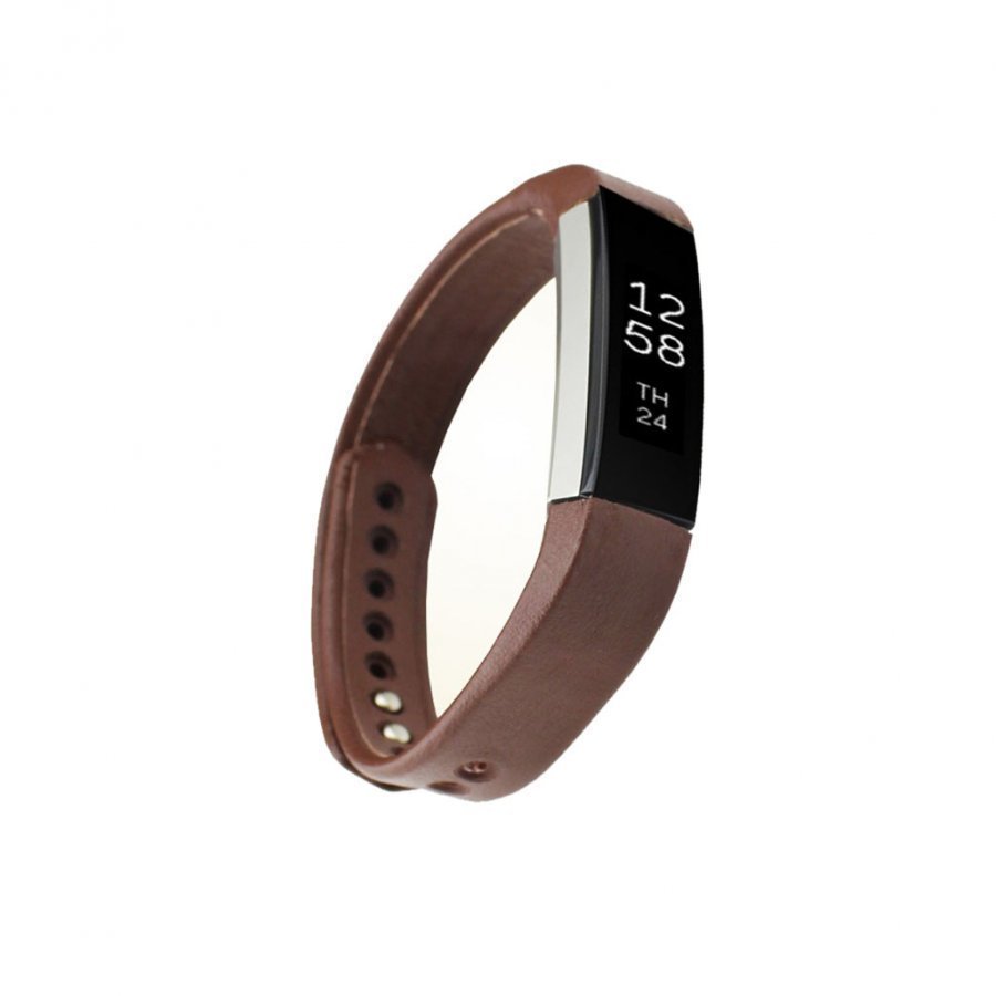 Fitbit Alta Vararanneke Aitoa Nahkaa Koko S Ruskea