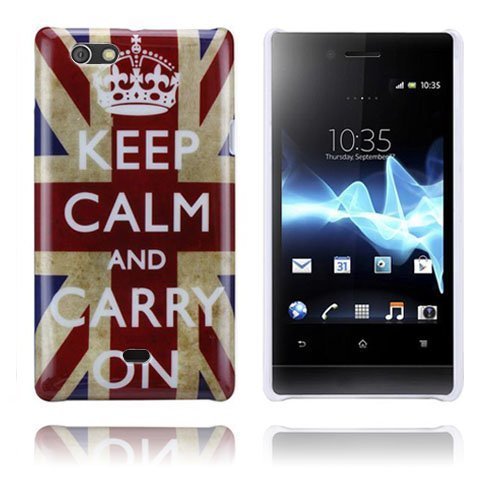 Flag Keep Calm Sony Xperia Miro Suojakuori