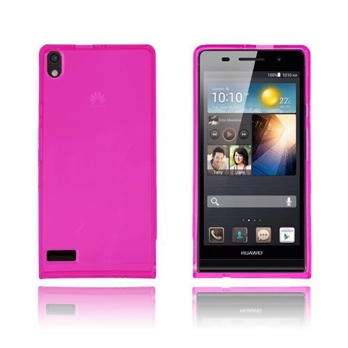 Flexcase Pinkki Huawei Ascend P6 Suojakuori