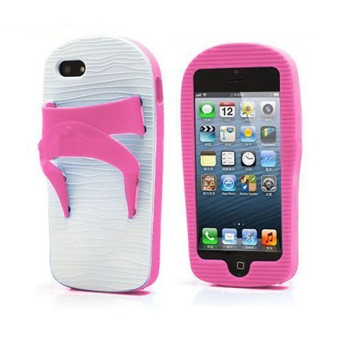 Flip Flop Pinkki Iphone 5 / 5s Silikonikuori