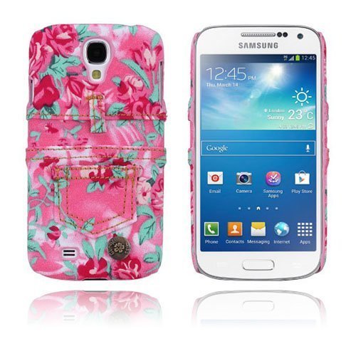 Flower Jeans Pinkki Samsung Galaxy S4 Fabric Suojakuori