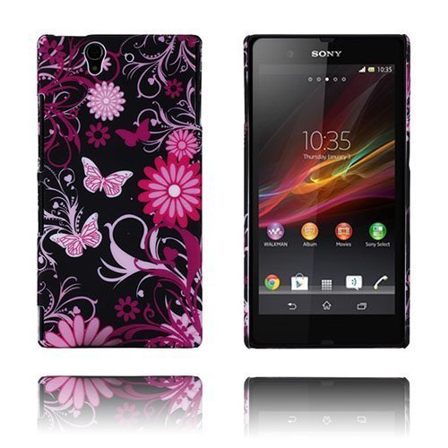 Flower Power Pinkit Perhoset Sony Xperia Z Suojakuori