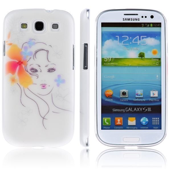 Flower Valkoinen Kukkahiukset Samsung Galaxy S3 Suojakuori