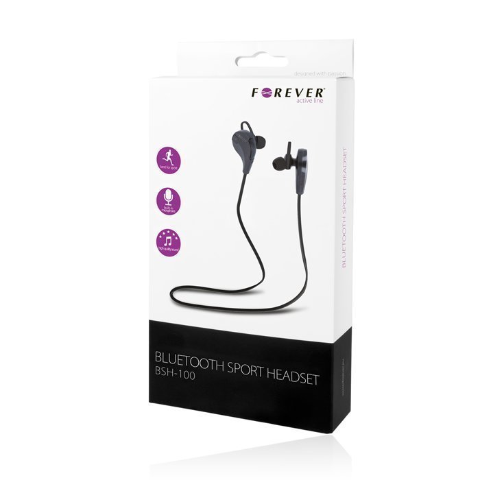 Forever Bluetooth Headset BSH-100 langattomat kuulokkeet Musta