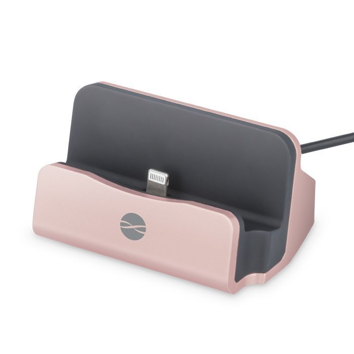 Forever DS-01 Telakka iPhonelle & iPadille Lightning liitännällä Ruusukulta