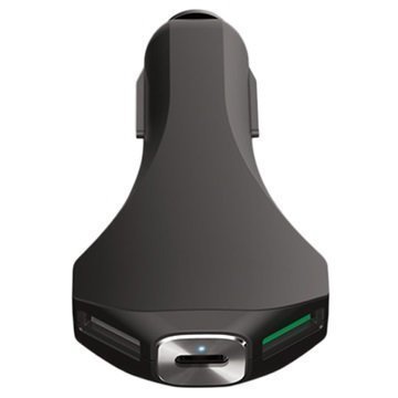 Forever QC3.0 Fast Car Charger Type-C Dual USB