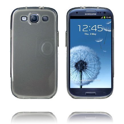 Frosted Back Läpikuultava Reunus Valkoinen Samsung Galaxy S3 Silikonikuori