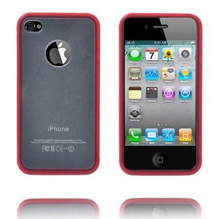 Frosty Läpikuultava Punainen Iphone 4s Silikonikuori