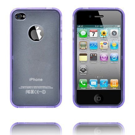 Frosty Läpikuultava Violetti Iphone 4s Silikonikuori