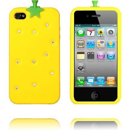 Fruity Diamonds Keltainen Iphone 4 / 4s Silikonikuori