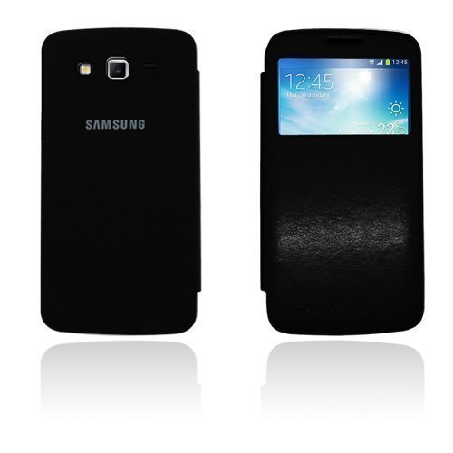 Fuji Musta Samsung Galaxy Grand 2 Nahkakotelo