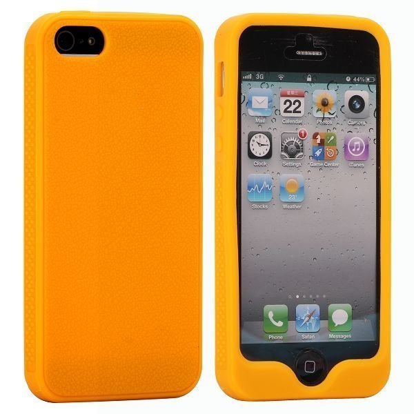 Fullfront Soft Shell Keltainen Iphone 5 Silikonikuori