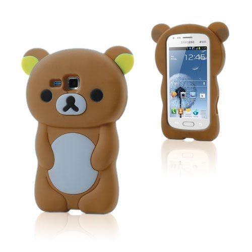 Funny Bear Ruskea Samsung Galaxy Trend Silikonikuori
