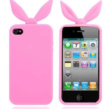 Funny Bunny Vaaleanpunainen Iphone 4 / 4s Suojakuori