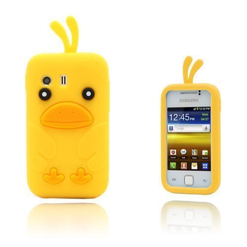 Funny Chicken Keltainen Samsung Galaxy Y Silikonikuori