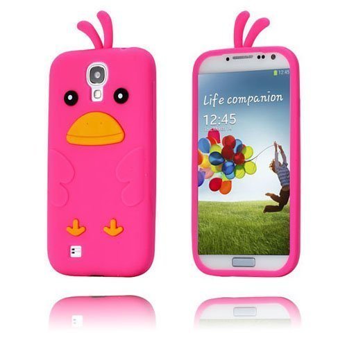 Funny Chicken Kuuma Pinkki Samsung Galaxy S4 Silikonikuori