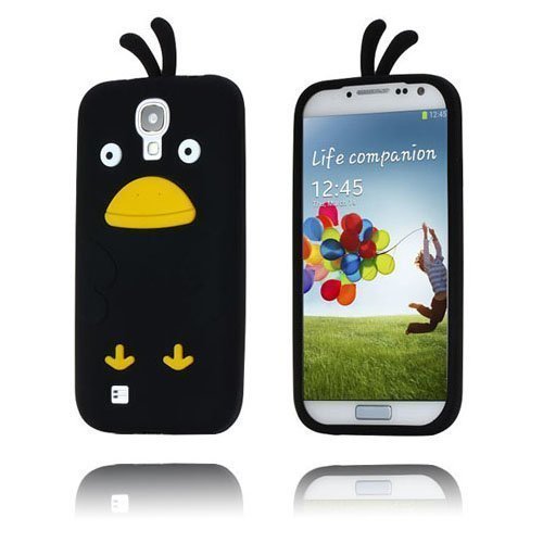 Funny Chicken Musta Samsung Galaxy S4 Silikonikuori