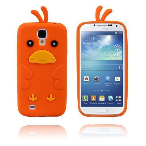 Funny Chicken Oranssi Samsung Galaxy S4 Silikonikuori
