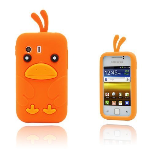 Funny Chicken Oranssi Samsung Galaxy Y Silikonikuori